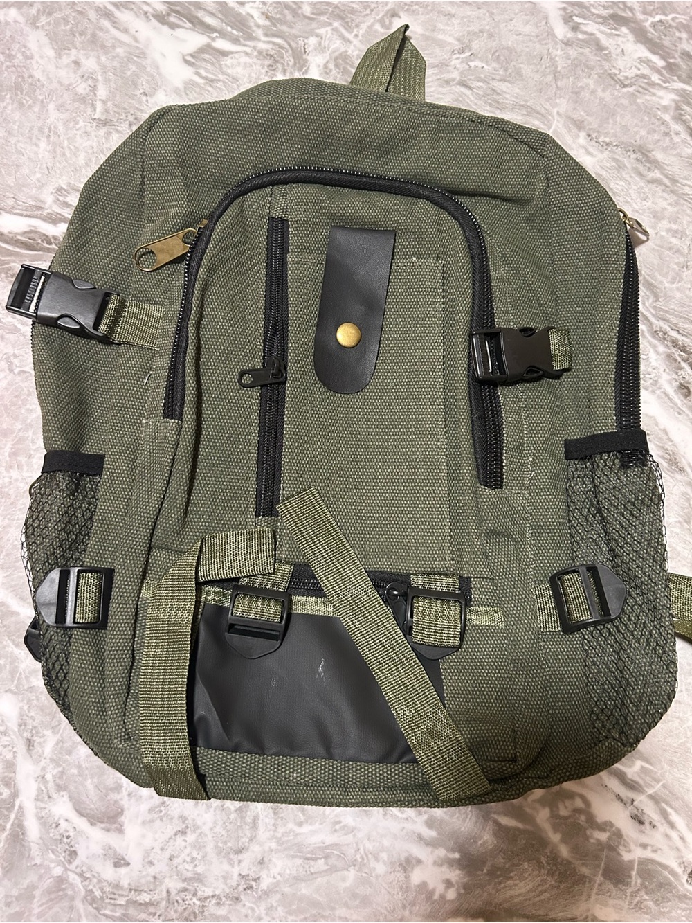 Olive Green Tactical Backpack for Men - Unbranded